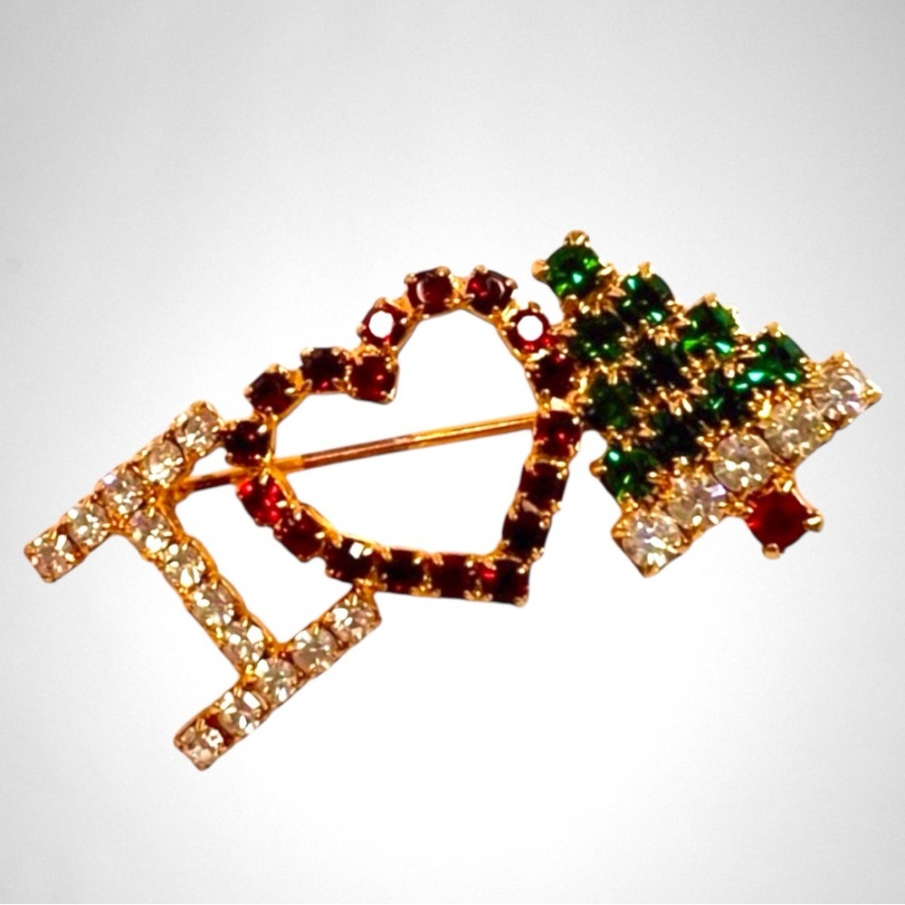 90’s I❤️🎄 Brooch Christmas Brooch - Picture 2 of 4